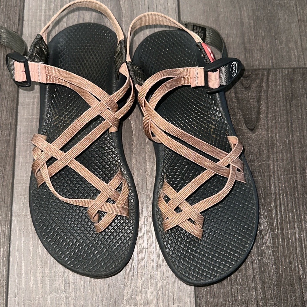 Rose gold Chacos